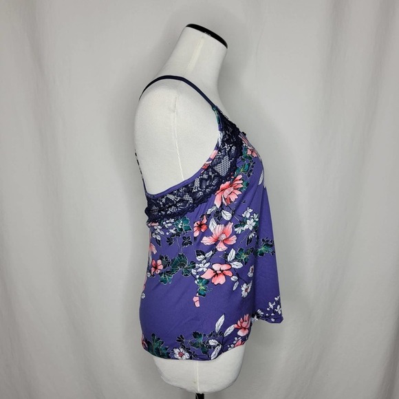✨ SALE Linea Donatella Lainie Trellis Sleep Cami Purple Floral NWT Size Small - Picture 4 of 7